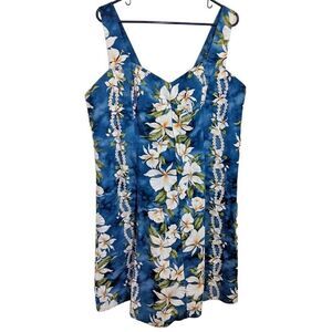 Jade Fashions VTG Dress Floral Hawaiian Vacation Made in Hawaii 3XL